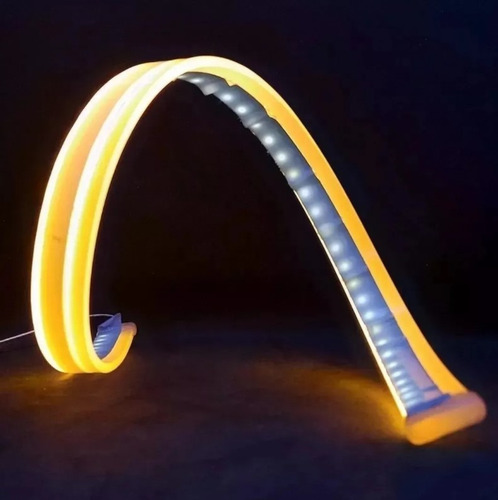 Fita De Led Drl Dual Color 3000k 6000k 12v 60cm Universal