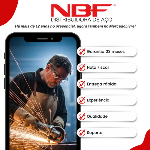 Disco De Corte Fino 7x1/16x7/8 Norton Standard - Kit Com 05