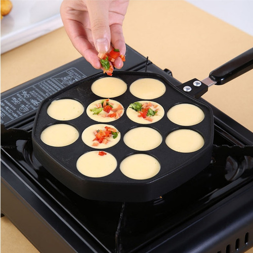 Panela Takoyaki De Alumínio De 12 Furos