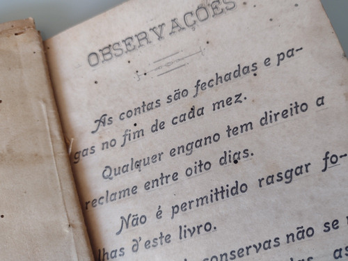 Antiga Caderneta Armazém Mercearia Pereira Funchal Até 1910