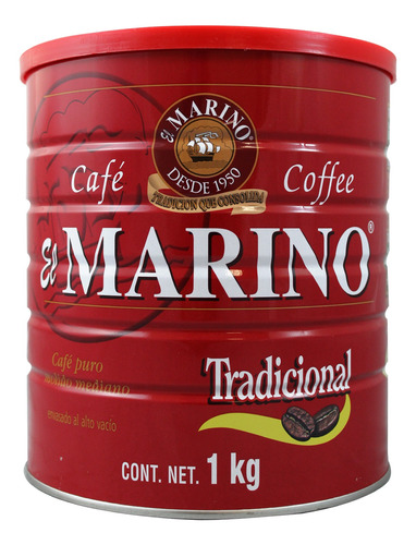 Café Puro El Marino Tradicional Lata 1kg
