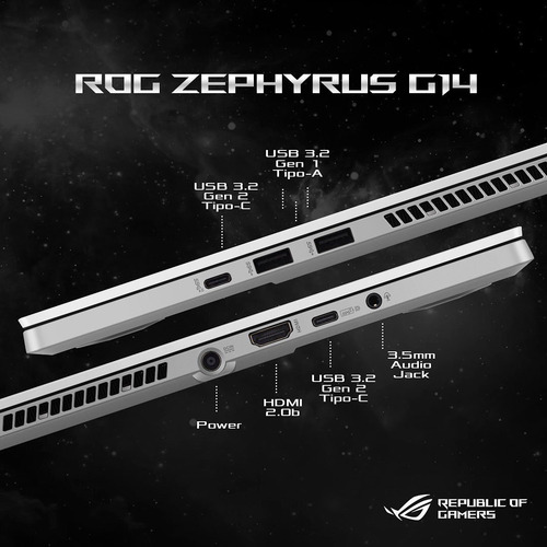 Notebook Gamer Rog Zephyrus G14 Ga401ihr-k2053t R7 512gb 16g Color Pine Grey