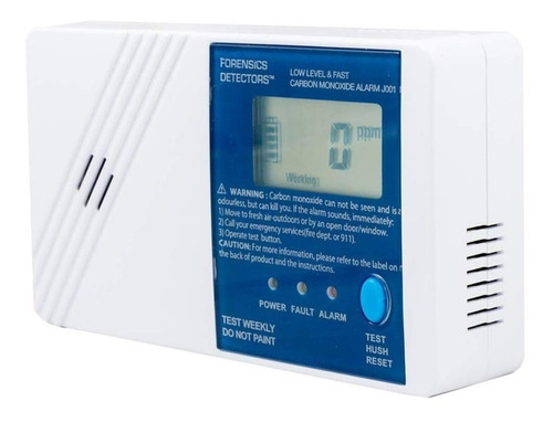 Detector Co Bajo Nivel Alarma Rapida 25ppm Forensics