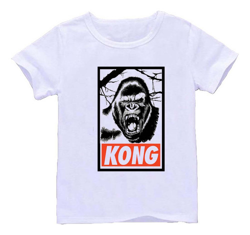 Remera Blanca Adultos King Kong R121