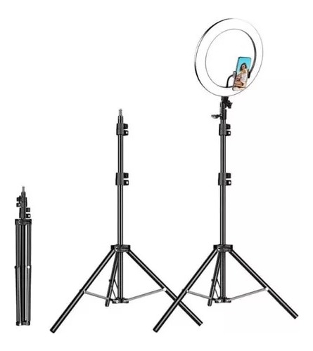 Aro Led (30cm) + Tripode (210cm) Con Soporte Celular