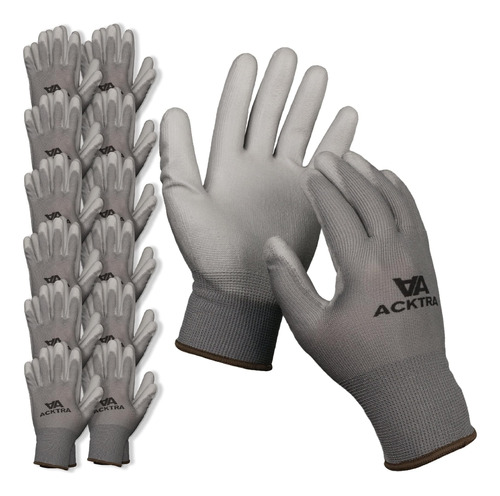 Guantes De Trabajo De Seguridad De Pu Ultradelgados Acktra 1