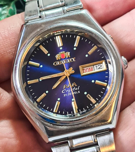 Relógio Orient, Antigo, Automatic, Funcionando. 771 Azul-escuro
