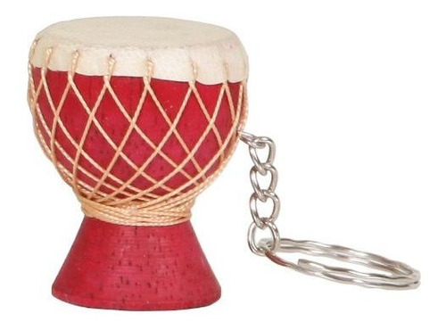 X8 Tambores  Djembe Llavero Rojo