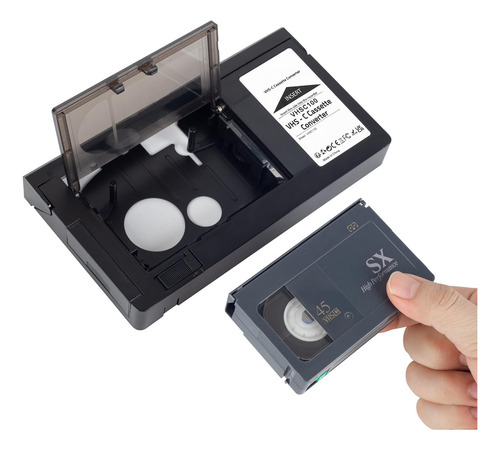 Algasan - Adaptador de cassete VHS-c compatível com conversor de cassete motorizado VHS-c Svhs Jvc Rca Panasonic VHS (não compatível com 8 mm/Minidv/Hi8)