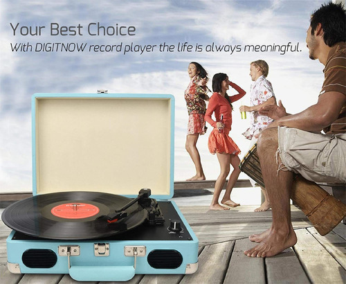 Tocadiscos Digitnow Inalámbrico,c/ Bluetooth, Maleta,vintage