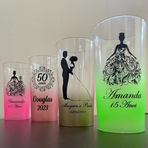 60 Copos Longdrink 320ml Personalizados Fret E Vers Degrade