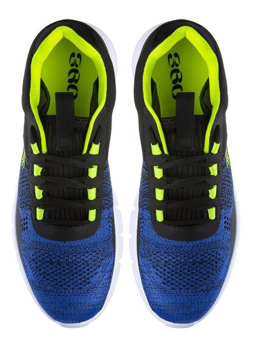 Imagen 4 de 4 de Tenis Negros Con Azul Hombre Marca 360 Modelo Orion