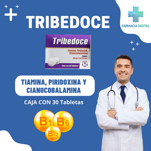 Tribedoce - Tiamina, Piridoxina Y Cianocobalamina - 30 Tabs