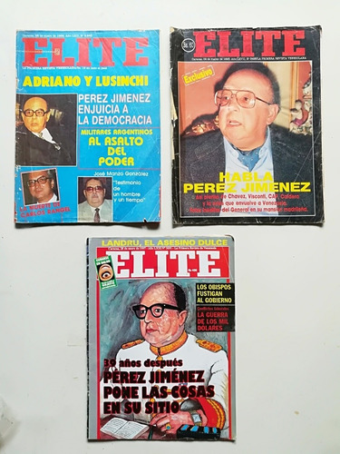 Revistas Élite Combo De Tres Ejemplares Usados..