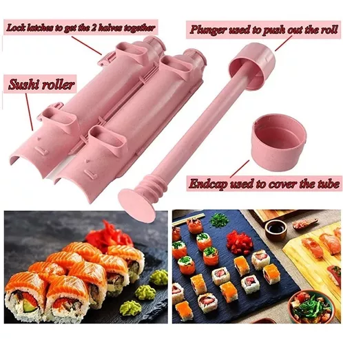  Molde de sushi todo en uno Sushi Bazooka Maker DIY