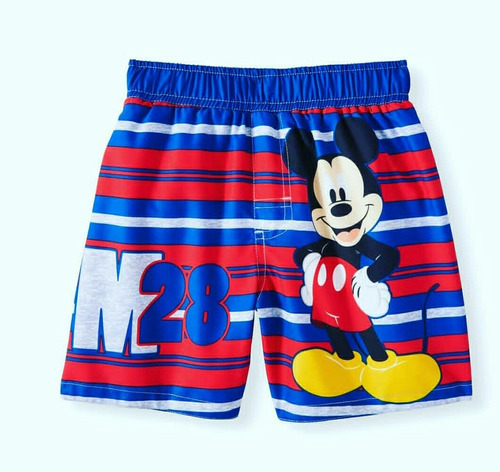 Traje De Baño Short De Mickey Mouse Importado Niño 