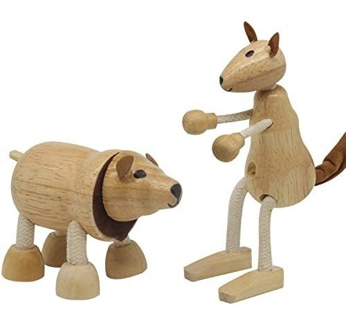 Flexible Wooden Farm Juguetes Animales Divertidos Y 89hrq