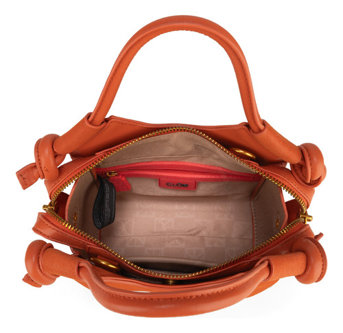 Bolsa Satchel Cloe Ecerali Miniatura Color Naranja