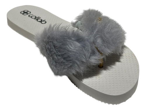 Chinelo Coloridos Rasteirinha Pelúcia