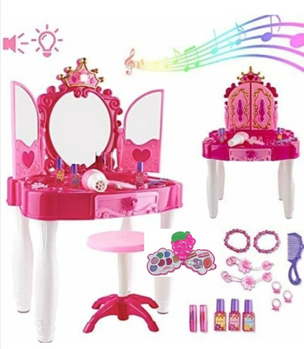 Set De Maquillaje Tocador Mágico Pinta De Verdad Accesorios 