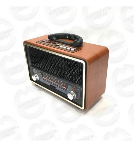 Radio Fm Am Vintage Retro De Madera C/ Bluetooth Play Mp3