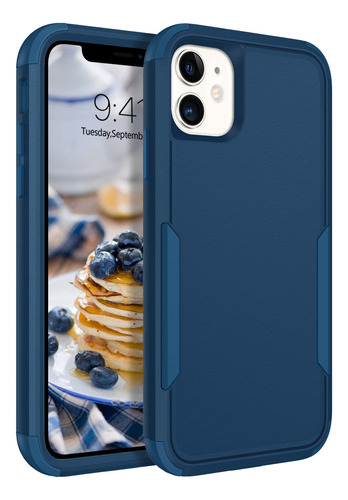 Funda Para iPhone 11 Azul Oscuro Proteccion Cuerpo Completo