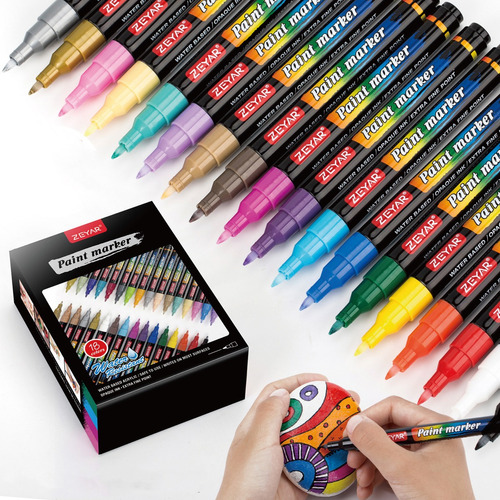Juego De Marcadores De Pintura Acrílica De 18 Colores