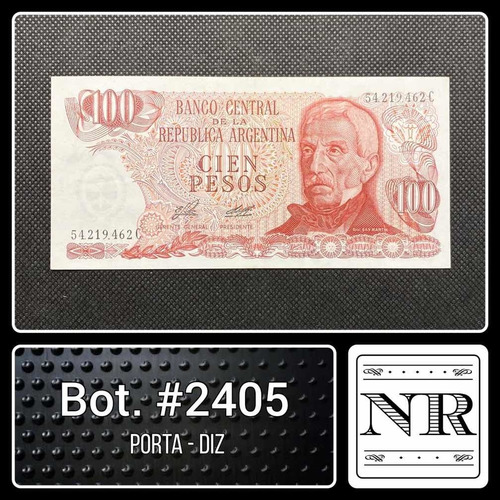 Argentina - 100 $ Ley - Año 1977 - Bot. #2405 - P | D