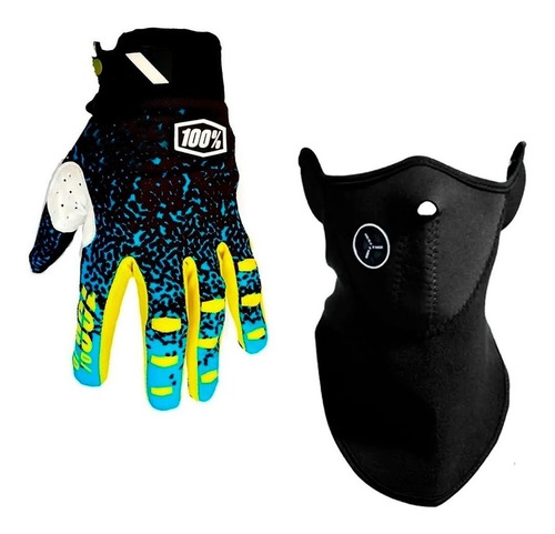 Guantes 100% Enduro Cross Motocross Atv + Mascara - Fas