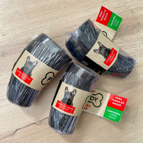 Kit Chifre De Boi Com 3 Unidades 100% Natural - Puretoy