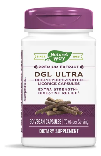 Suplemento Nature's Way Dgl Ultra Extra Strength 90 Cápsulas