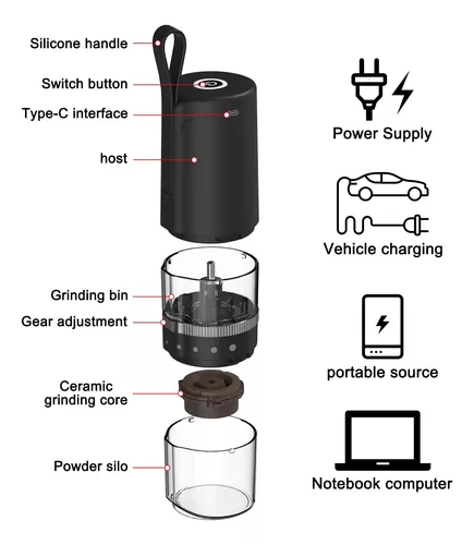 Molinillo de Café Eléctrico con 48 Ajustes de Finura