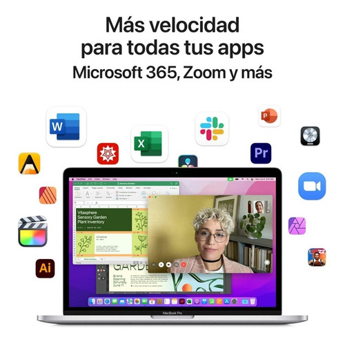 Apple Macbook Pro De 13 Chip M2 256 Gb Ssd - Plata