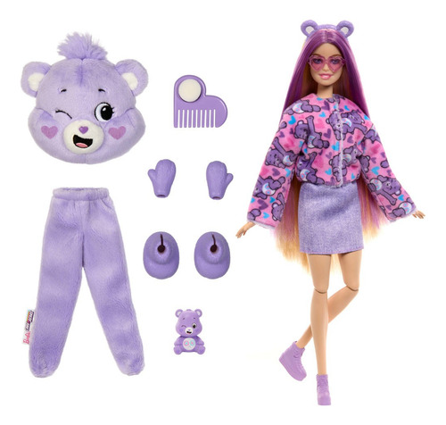 Barbie Cutie Reveal Muñeca Ositos Cariñositos Morado