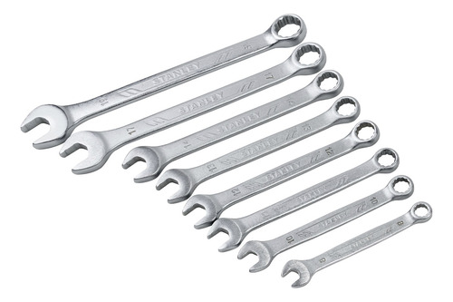 Set De Llaves Combinadas Milimétricas 8 Unidades Stanley Stm