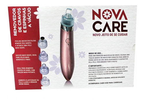 Aparelho Removedor Extrator De Cravos Espinhas Acne Peeling