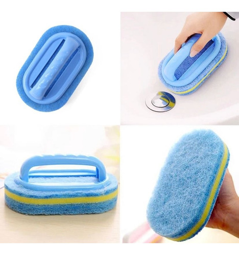 Esponja De Limpeza Com Base Azulejo Pisos Casa Cozinha