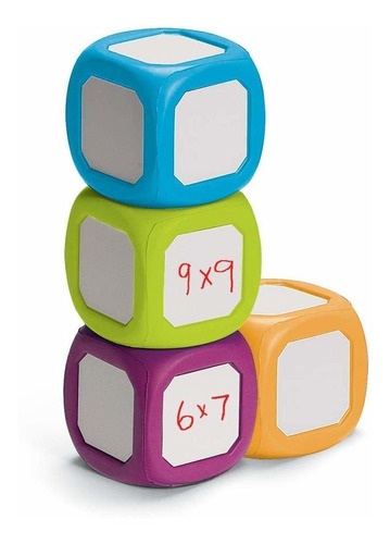 Hand2mind Dados Pequeños De Plástico Para Escribir Y Limpiar