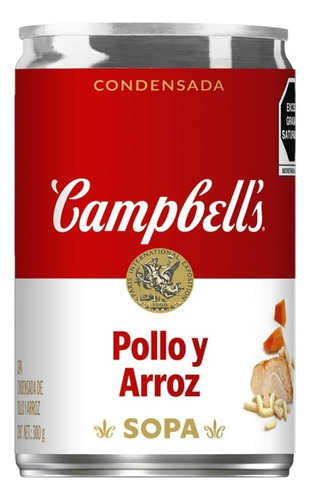 7 Pzas Sopa Campbell's De Pollo Con Arroz 300 G