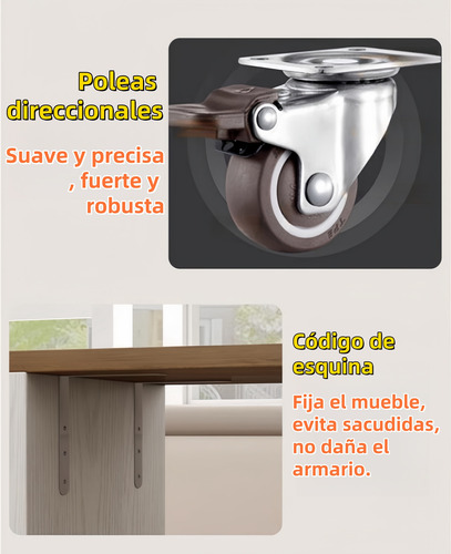 Escritorio Reversible Forma De L Con 3 Cajones