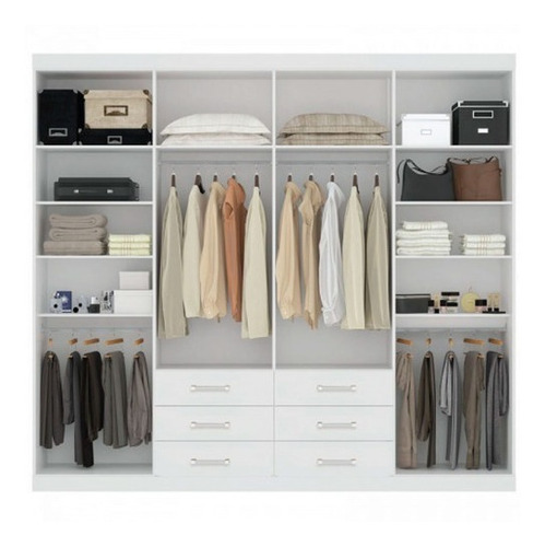 Imagen 3 de 6 de Ropero Placard 8 Puertas 6 Cajones Dormitorio Master 152444