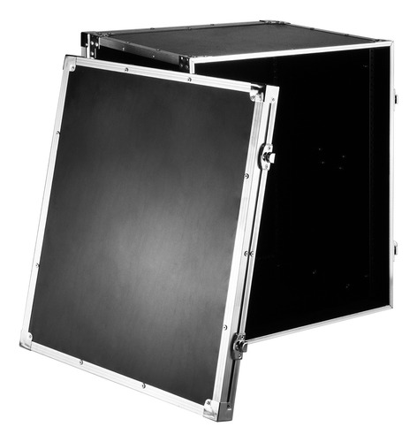 Case Rack Periférico 12u Profissional Com 2 Trilhos Roscados Cor Preto