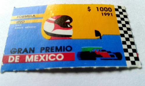 Imagen 2 de 2 de Timbre Postal Gran Premio De Mexico 1991