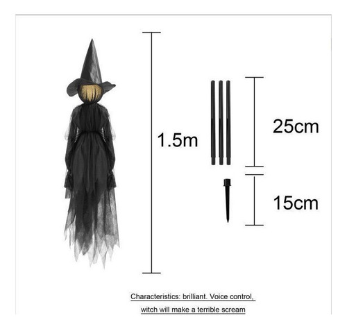 Decoración De Ambiente De Bruja Brillante De Halloween 3