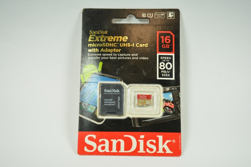 Imagem 3 de 3 de Cartão De Memória Microsd Sandisk Extreme 16gb 80mb/s C10