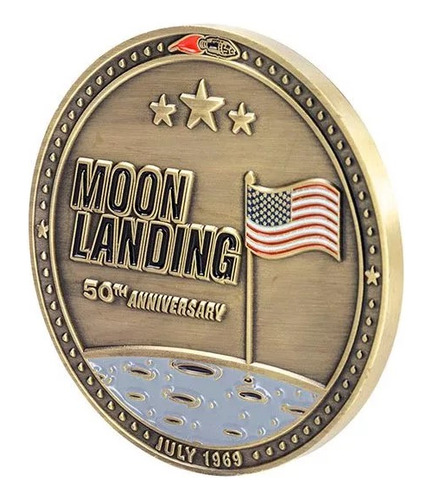 Moneda Conmemorativa Celestron 50 Aniversario Apollo 11 