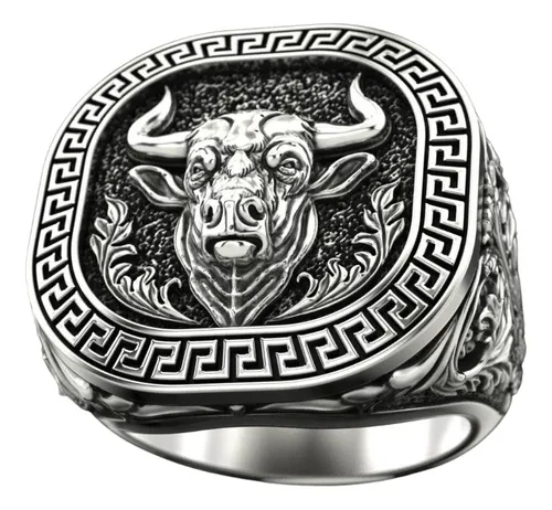 Anillo Hombre Anillo Toro Grek Plata S lida 925 Cuotas sin inter s