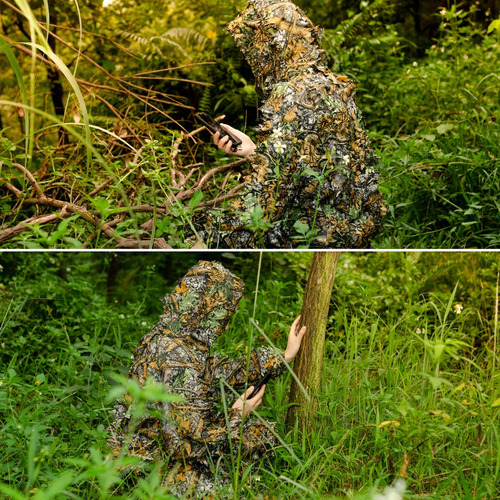 Ghillie Suit - Traje De Camuflaje Con Capucha En 3d Para Caz