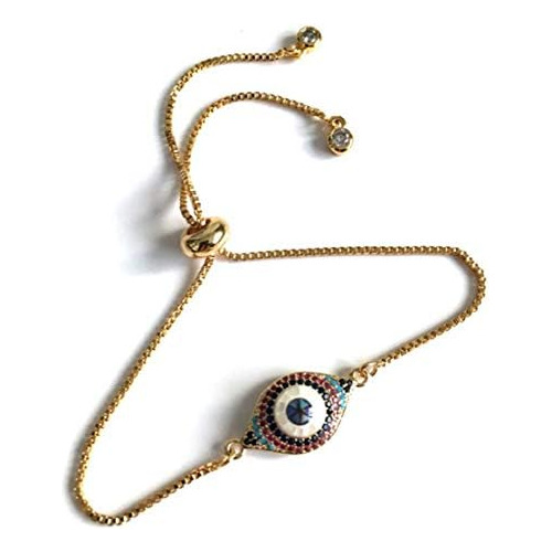 Pulsera Ajustable De Ojo Malévolo Abalón Uso Diario, ...