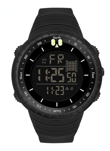 Relógio de pulso digital Sanda 6071 com corria de tpu fondo preto